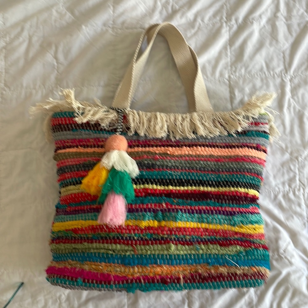 Colorful summer tote or beach bag